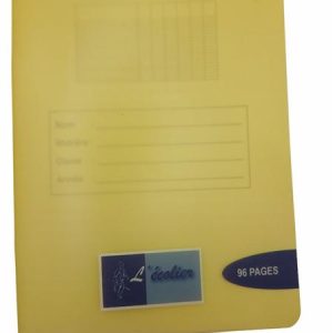 CAHIER 17*22 96P 90G POLYPRO ECOLIER JAUNE R/44512