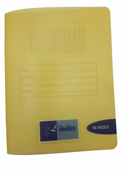 CAHIER 17*22 96P 90G POLYPRO ECOLIER JAUNE R/44512