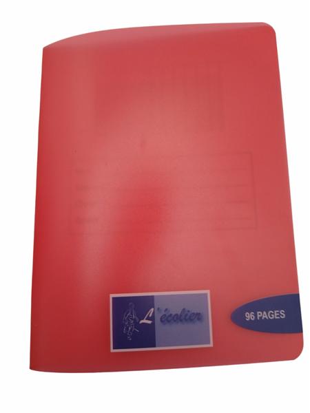 CAHIER ECOLIER A4 POLYPRO 192P 90G ROUGE R/44566