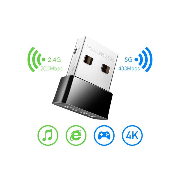 CAPTEUR WIFI CUDY AC650 MINI USB WU650