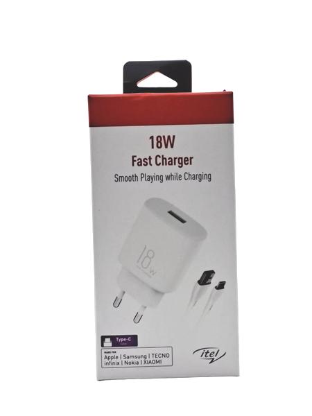 CHARGEUR TYPE C ITEL QC3.0 18W C21P FAST CHARGE