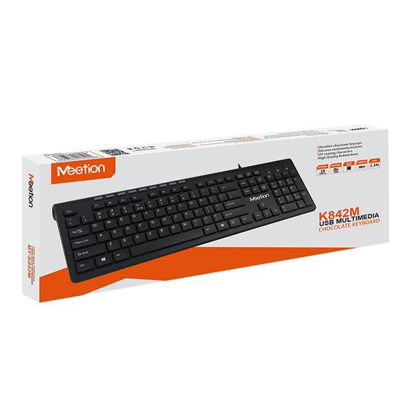 CLAVIER AZERTY FILAIRE MULTIMEDIA EN USB MEETION MOD.K842M