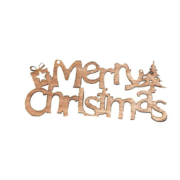 CO2 DECO NOEL - MERRY CHRISTMAS 15X32 CONTRE-PLAQUE 3MM