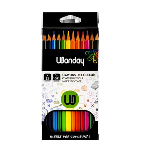 CRAYON DE COULEUR 18CM/12CL WONDAY A0228158