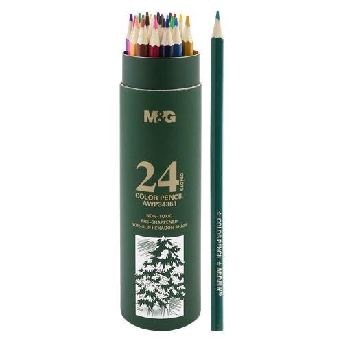 CRAYON DE COULEUR MG BOITE VERTE 24CL AWP34361