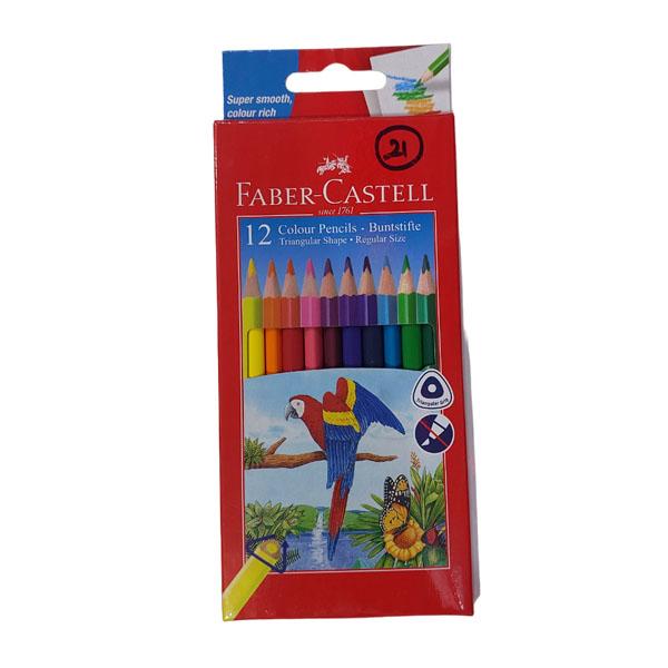 CRAYON DE COULEUR FABER CASTEL 12CL TRIANGULAIRE