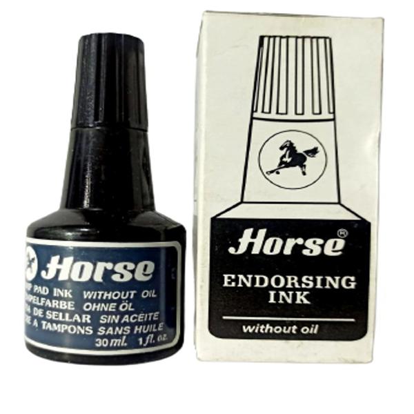 ENCRE TAMPON NOIR HORSE 24CC