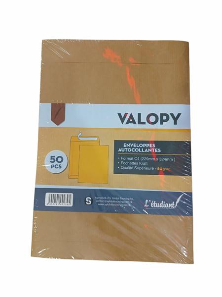 ENVELOPPE KRAFT A4 PQT DE 50