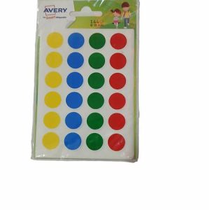 GOMMETTE RONDE AVERY GM MULTICOLOR 144PCES