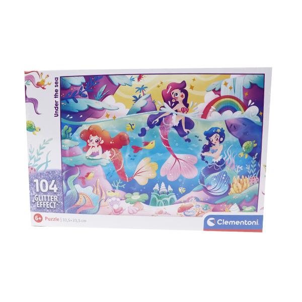 JOUET PUZZLE GLITTER 104 PIÈCES - SIRÈNES