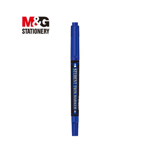 MARQUEUR PERMANENT DOUBLE POINTE BLEU M&G Y7471