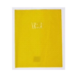 PROTEGE CAHIER 24*32 CALLIGRAPHE JAUNE