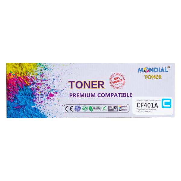 TONER MONDIALTONER HP CF401A OU CANON 045 CYAN