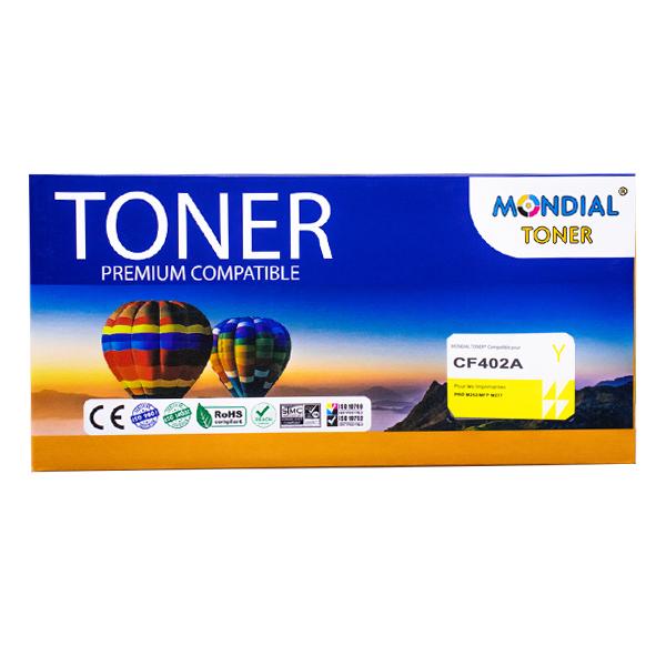 TONER MONDIALTONER HP CF402A OU CANON 045 YELLOW