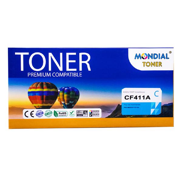 TONER MONDIALTONER HP CF411A OU CANON 046 CYAN