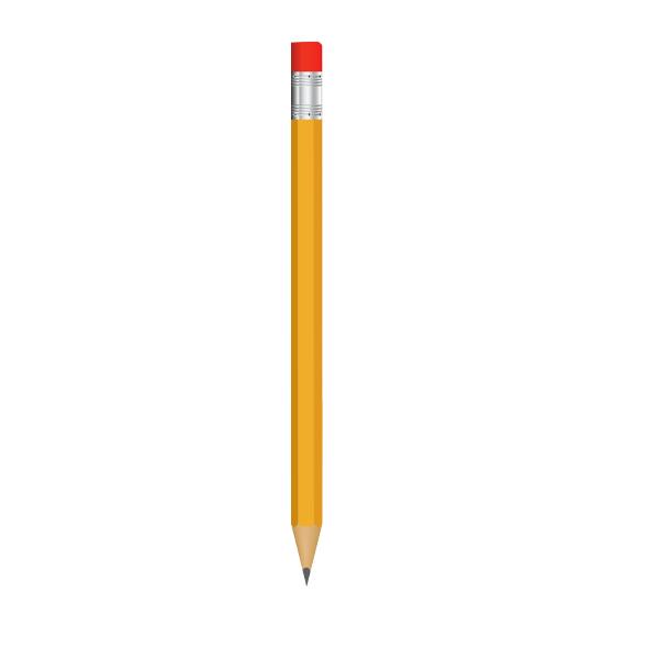 CRAYON JAUNE AVEC GOMME/CH