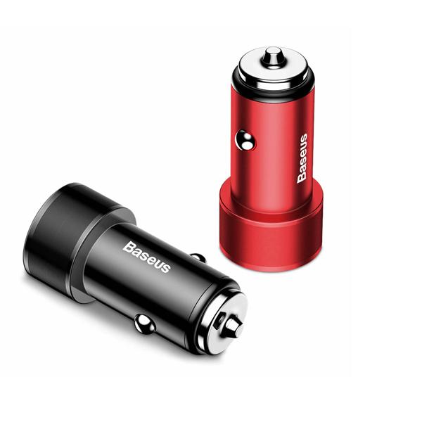 CAR CHARGER  BASEUS USB DUAL SMALL SCREW C15K 76W PB1416Z