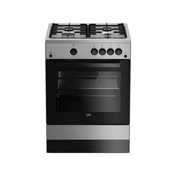 CUISINIERE A GAZ BEKO 50*50 4 FEUX GRIS BGGS500