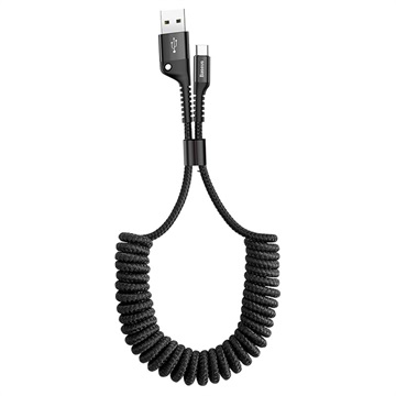 BASEUS CABLE USB TO TYPE C FISH EYE SPRING NOIR