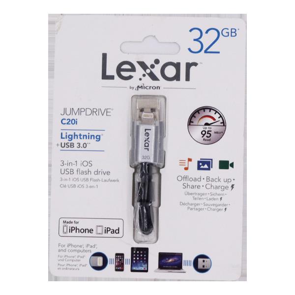 CABLE JUMP DRIVE LEXAR 32Go