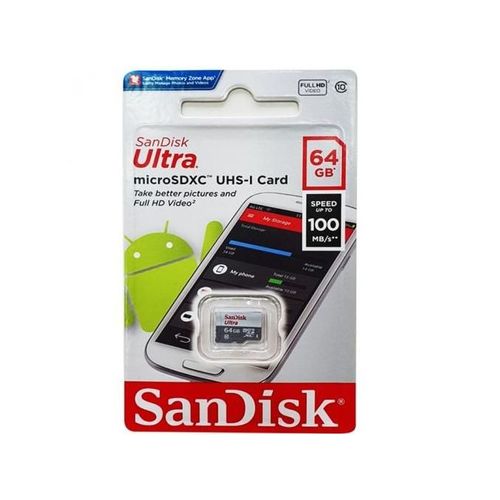 CARTE MEMOIRE MICRO SD 64GB SANDISK ULTRA AVEC ADA