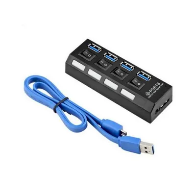 HUB 4PORTS USB3.0 MOD.401 A/INTERRUPTEUR & LED