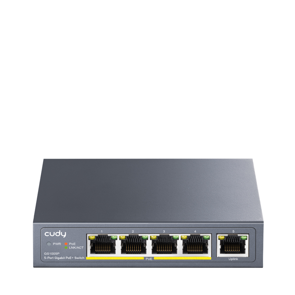 SWITCH CUDY POE+ 5 PORT GIGABITE 60W GS1005P