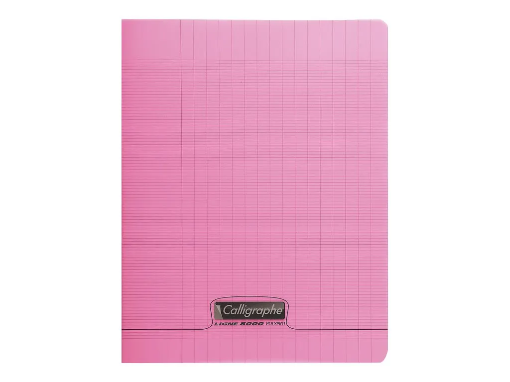 CAHIER 17*22 96P 90G POLYPRO CALLIGRAPHE ROSE 18121