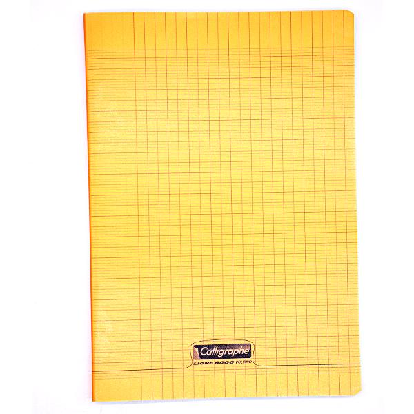 CAHIER 17*22 96P 90G POLYPRO CALLIGRAPHE ORANGE 18128