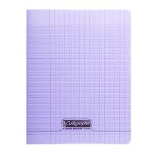 CAHIER 17*22 48P 90G POLYPRO CALLIGRAPHE VIOLET