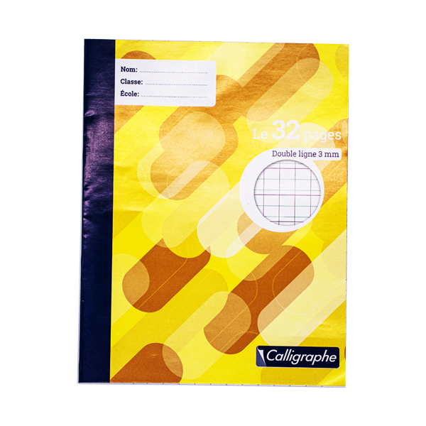 CAHIER ECRITURE 17*22 32P POLYPRO ECOLIER 3MM BLEU