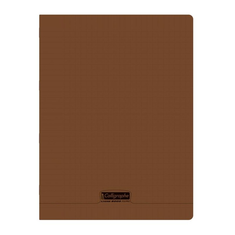 CAHIER 24*32 96P 90G POLYPRO CALLIGRAPHE MARRON 18411