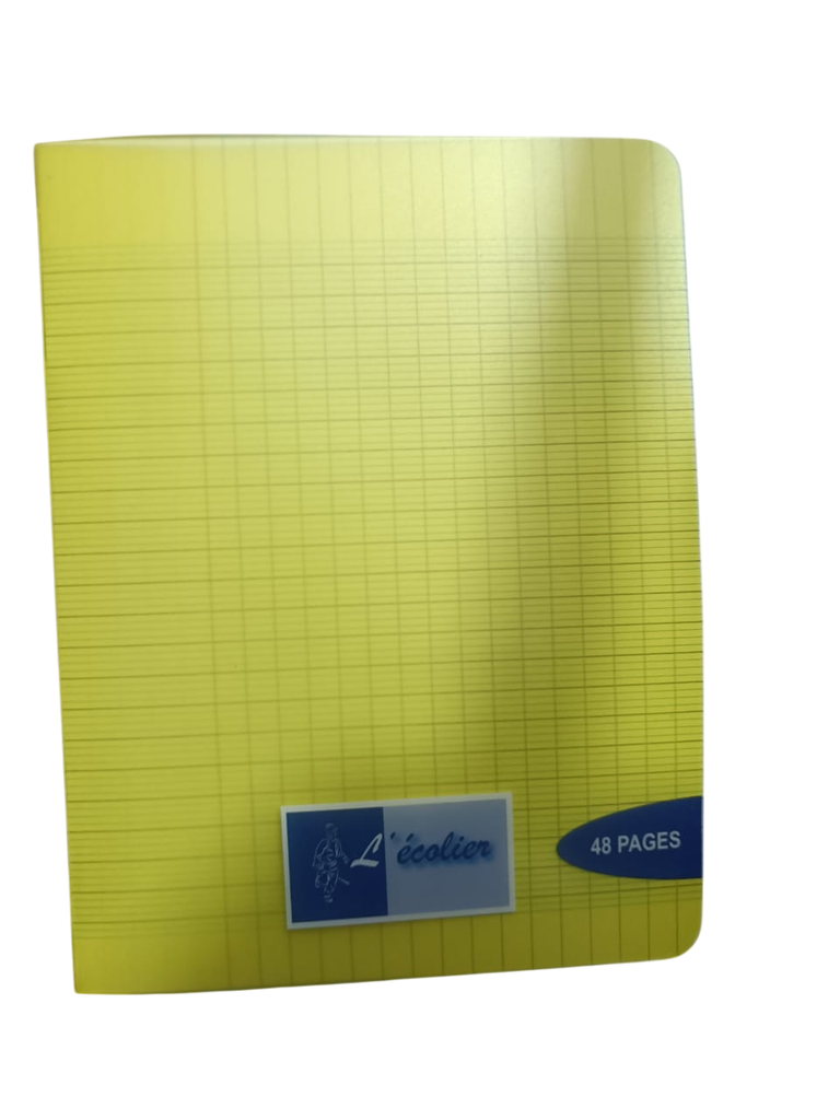 CAHIER 17*22 48P 70G POLYPRO ECOLIER JAUNE
