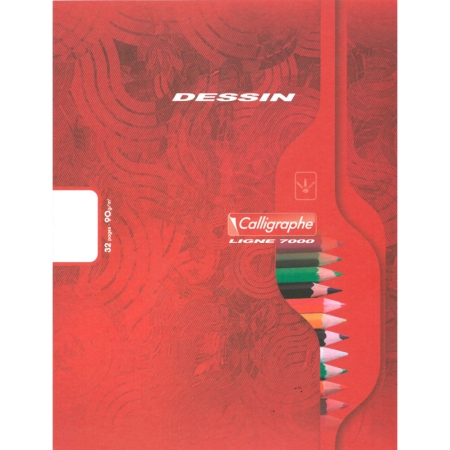 CAHIER DE DESSIN 17*22 32P UNI CALLIGRAPHE 7551