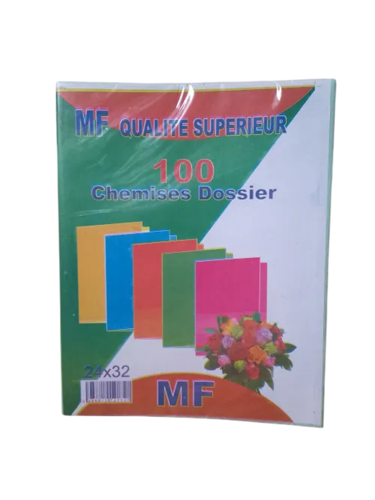 CHEMISE CARTONNEE ASSORTIE MF PQT DE 100