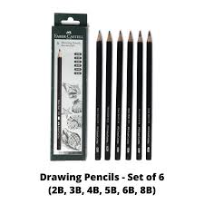 CRAYON DE BOIS FABER CASTELL BLISTER DE 6(2B/3B/4B/5B/6B/8B)