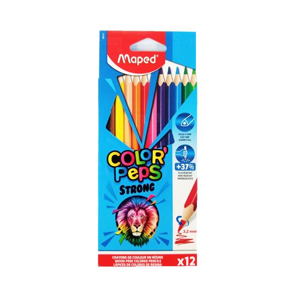 CRAYON DE COULEUR 18CM/12CL COLORPEPS  STRONG MAPED A0228152