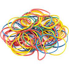 ELASTIQUE DE BUREAU COULEUR ASSORTIE BTE DE 100g