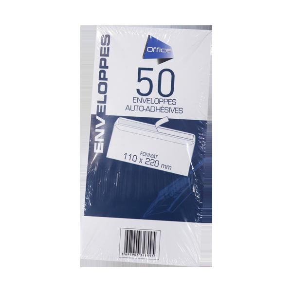 ENVELOPPE BLANCHE 11x22 autoc. SANS FENETRE OFFICE