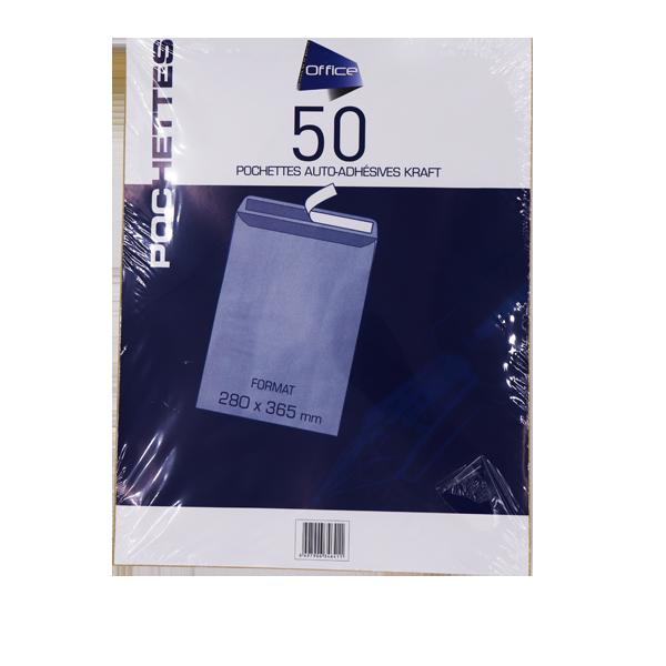 ENVELOPPE KRAFT OFFICE A3 AUTO SI PQT 30900AR PIECES