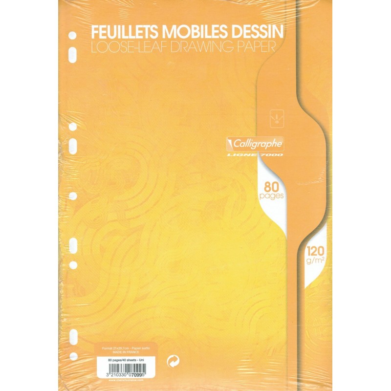 FEUILLE MOBILE CALLIGRAPHE DESSIN