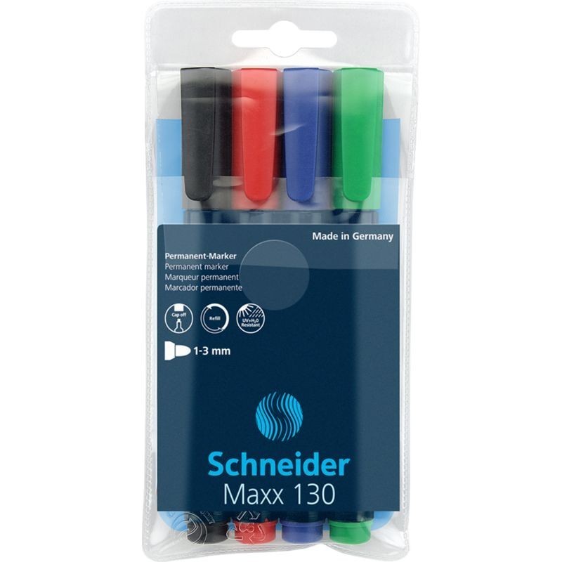 POCHETTE DE 4 MARKER PERMANENT SCHNEIDER 130 REF 113094
