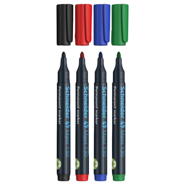 POCHETTE DE 4 MARKER PERMANENT SCHNEIDER 130 REF 113094