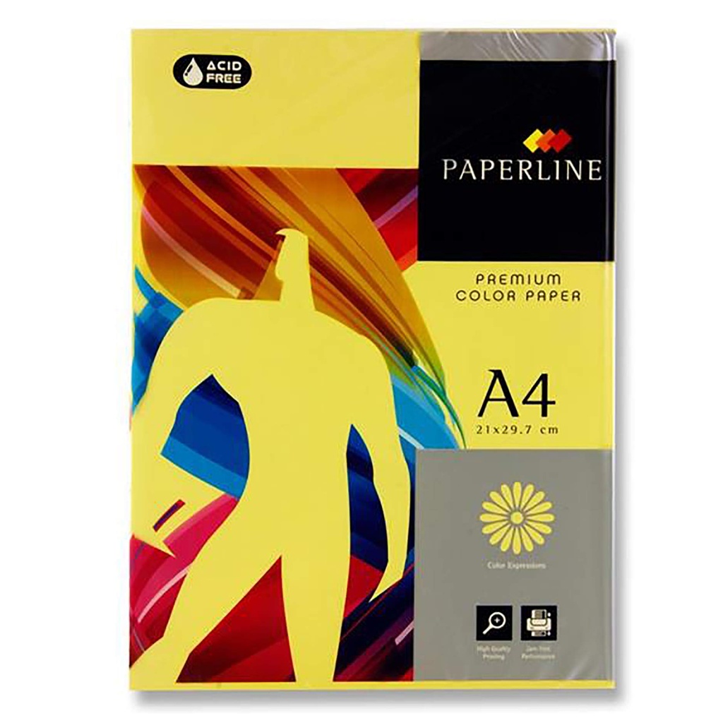 PAPIER A4 JAUNE PAPERLINE