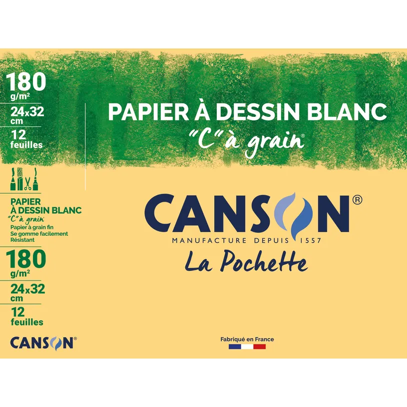 POCHETTE DESSIN CANSON COULEUR 180G/B