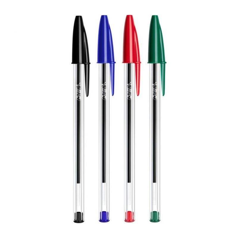 STYLO BIC CRISTAL BLEU-NOIR-ROUGE