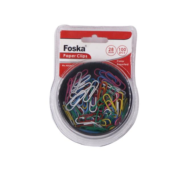 TROMBONE PLASTIFIE 28MM BOMBONE DE 100PCES FOSKA HD3005