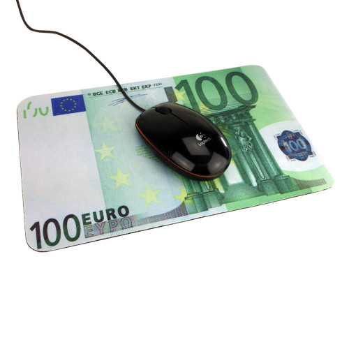 TAPIS SOURIS IMAGE DOLLAR ET EURO