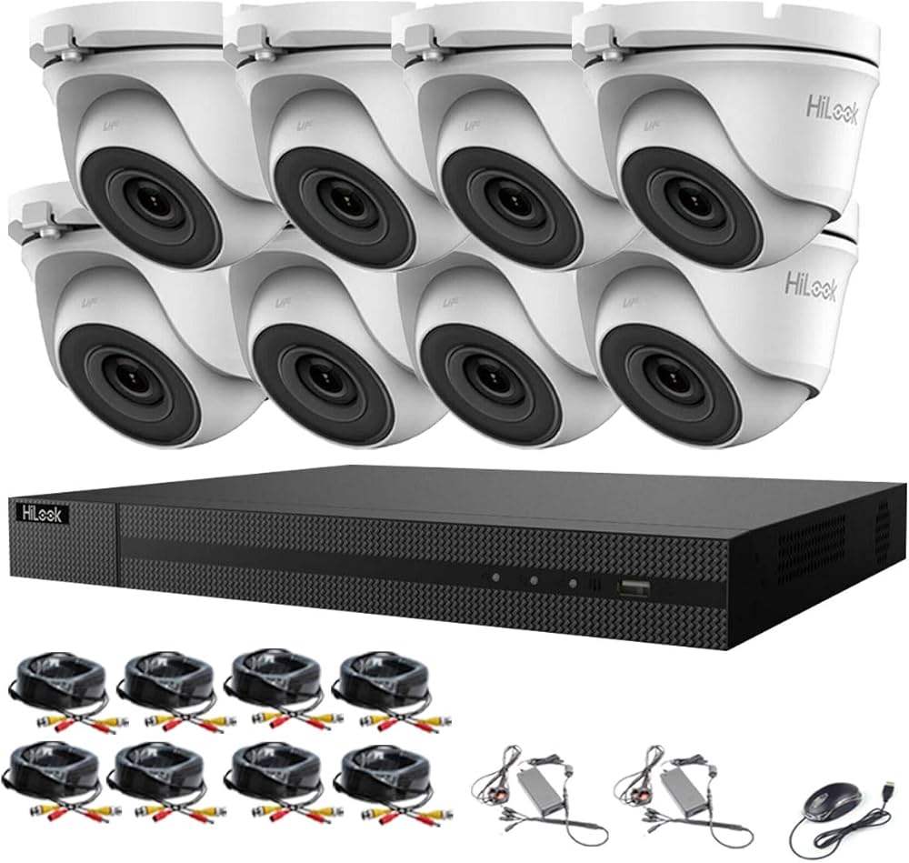 KIT 8 CAMERA ANALOGIQUE  + PROTECTION + MONITEUR HIKVISION
