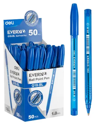STYLO BALL POINT OGIVE BLEU DELI DEQ19BL